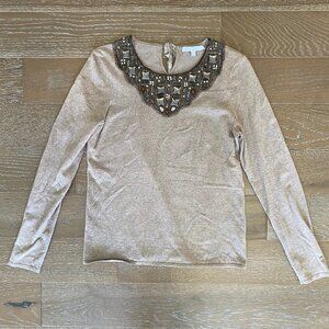 Adrienne Vittadini Knit Top | Brown | L